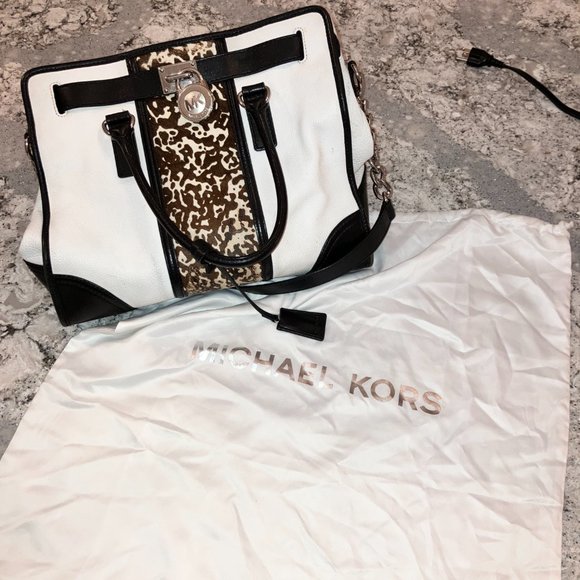 COPY - Michael Kors Purse - Hamilton Cow Print - Picture 1 of 14